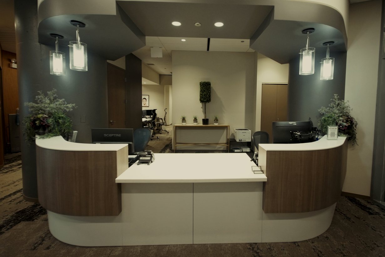 The front desk at Helios
